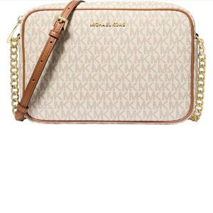 Michael Kors Jet Set Logo Crossbody Bag Vanilla -BRAND NEW with tags